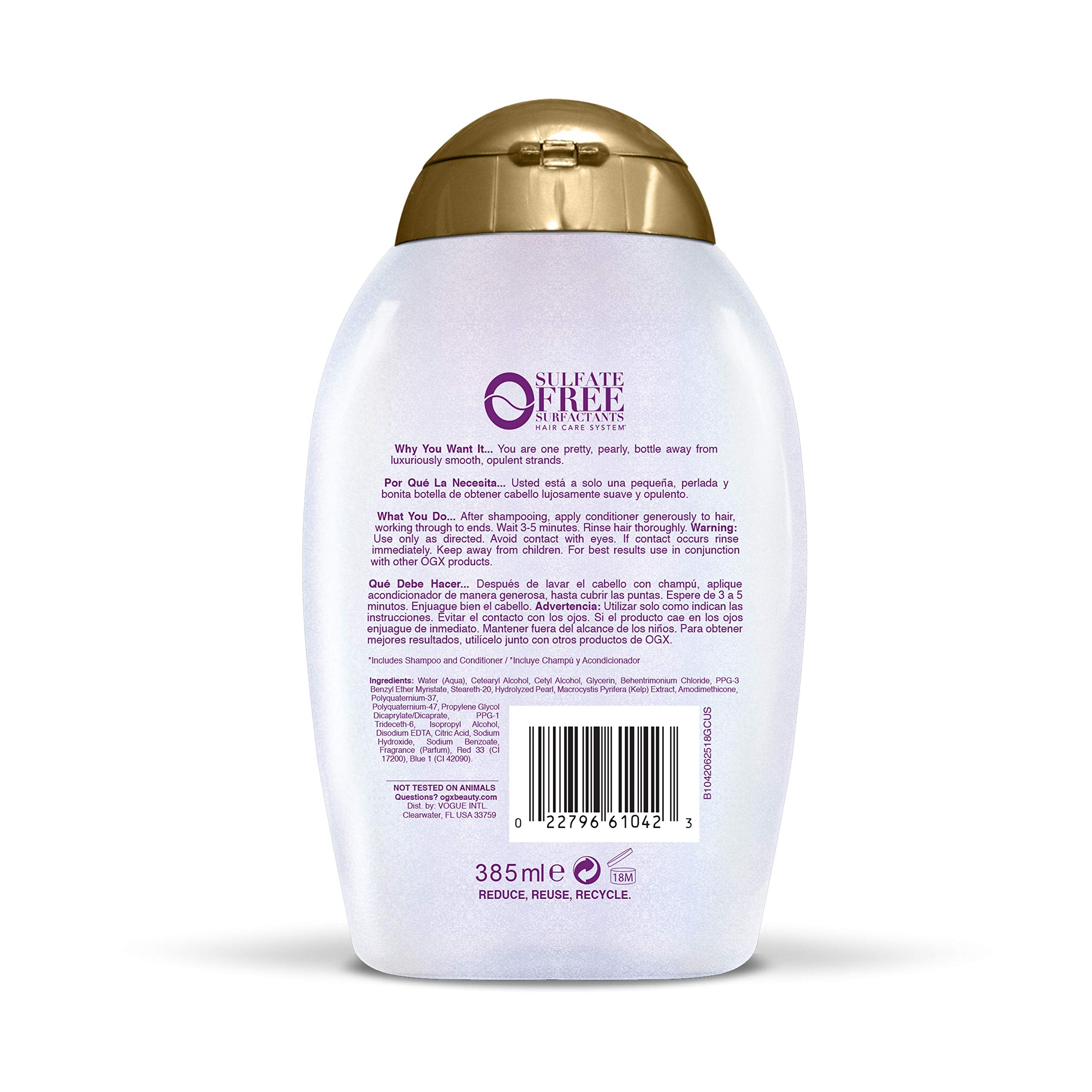 OGX Smoothing + Liquid Pearl Conditioner, 13 Ounce